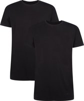 Bamboo Basics T-shirt en bambou extra long pour homme à col rond Ruben - Lot de 2 - Noir - M