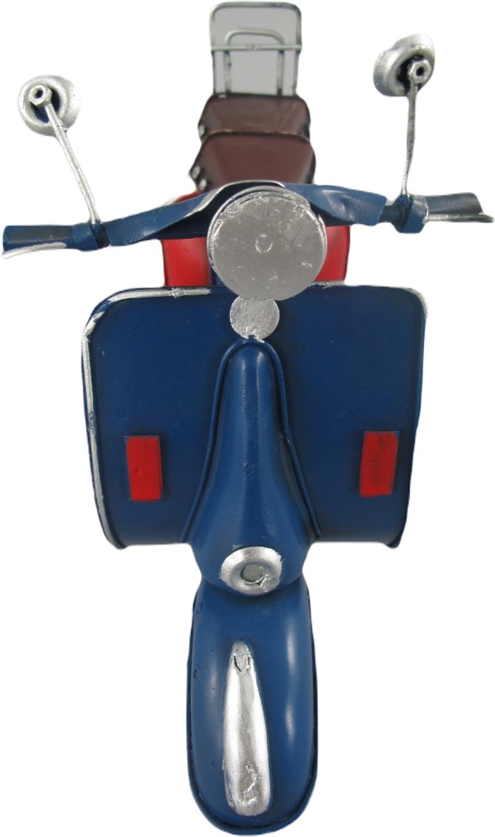 Decoratie Scooter Italie Miniatuur 27x11x17cm Blauw italiaanse