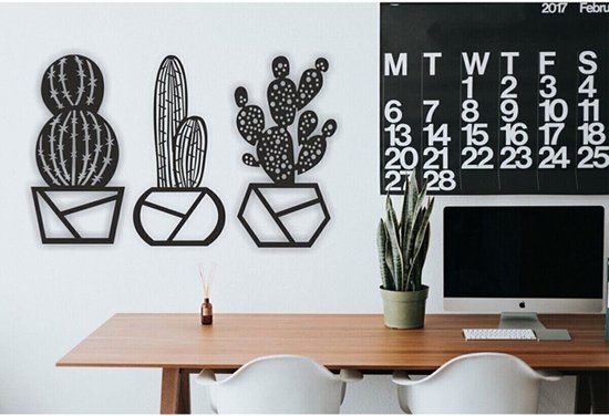 Cactus set deco muurdecoratie