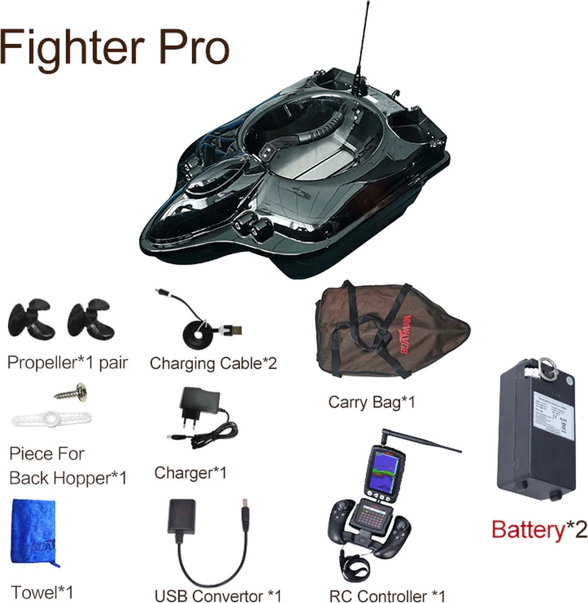 Fighter Pro Zwart | bol.com