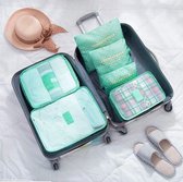 Packing Cubes Set 6 Stuks - Koffer Organizer - Travel Bag - Kleding Organizer Set - Backpack Kubussen - Opbergzakken - Backpack Cubes - Reizen - Lichtgroen Cirkel