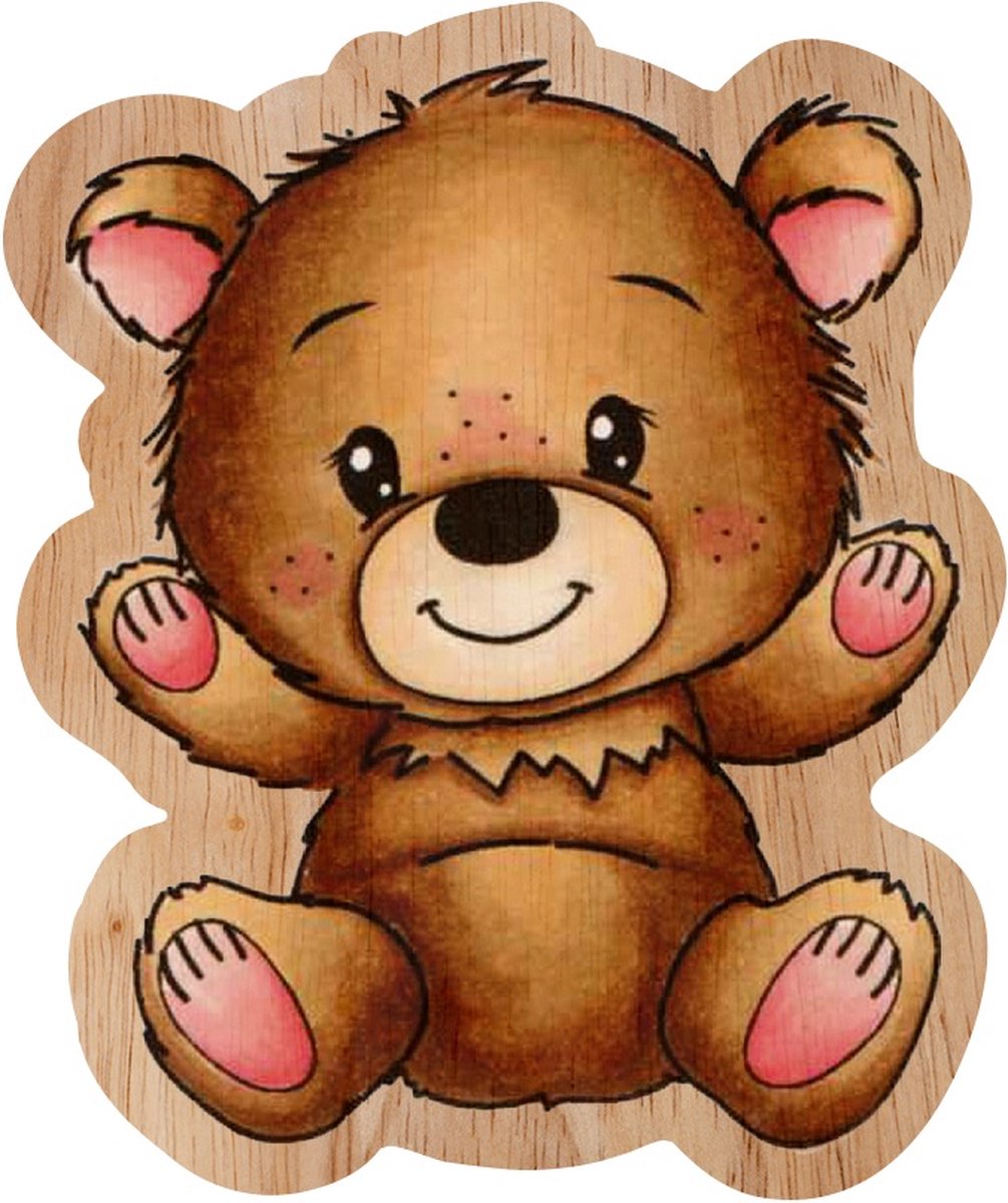 Studio Light Friendz Rubber Stamp Wooden Ted Sitting