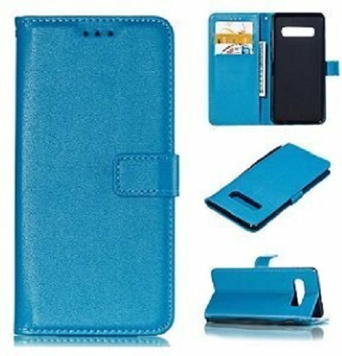 Samsung S10 Plus Hoesje Met Pasjeshouder Bookcase Turquoise