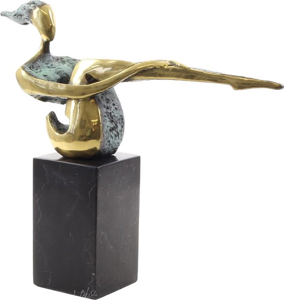 Naakte dame - Bronzen beeld - Abstract - 28,9 cm hoog