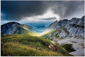 WallClassics - Poster (Mat) - Geit in de Bergen - 60x40 cm Foto op Posterpapier met een Matte look