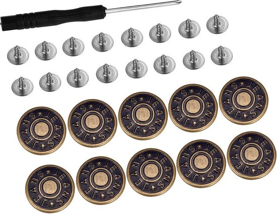 WiseGoods Luxe Set Pantalons Boutons - Boutons Jeans - Accessoires de vêtements pour bébé Pantalons - Hobby - DIY - Coudre - Travaux manuels - Bouton - Boutons - 10pcs