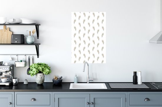 Affiche Fleurs - Feuilles - Motif - 40x60 cm