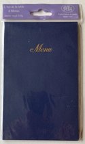 L'Art de Table - menukaarten - papier vergé 210g - 6 stuk - marineblauw