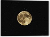 WallClassics - Verre acrylique - Pleine lune jaune - Photo 40 x 30 cm sur verre acrylique (avec système de suspension)