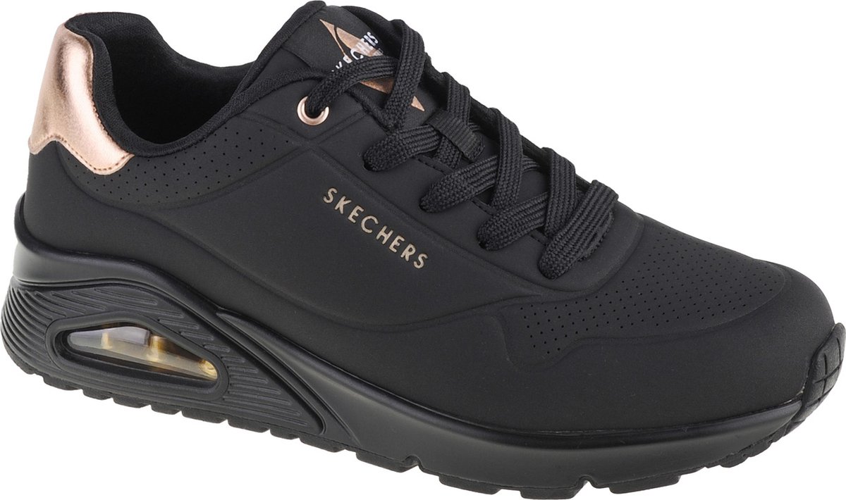 Skechers Uno - Gouden Air - Dames Sneakers - Zwart