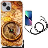 Telefoon Hoesje Geschikt voor iPhone 14 Hoesje met transparante rand Kompas