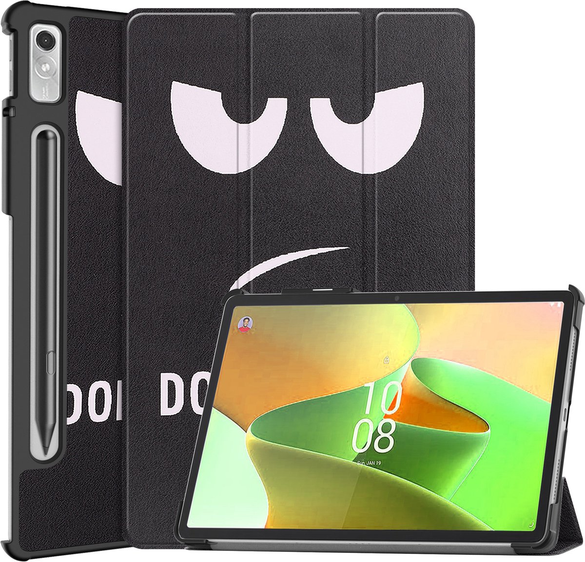 Hoesje Geschikt voor Lenovo Tab P11 Pro Hoes Case Tablet Hoesje Tri-fold Met Uitsparing Geschikt voor Lenovo Pen - Hoes Geschikt voor Lenovo Tab P11 Pro Hoesje Hard Cover Bookcase Hoes - Don't Touch Me