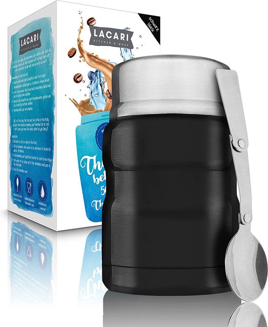 Geïsoleerde voedseldoos 700 ml met lunchtas - Thermo-isolerende container met lepel