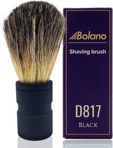 Bolano® Premium Duurzaam Scheerkwast Black Steel - Moderne scheerkwast voor mannen en vrouwen - 100% soepel haar voor een optimale verdeling - Perfect cadeau tijdens de feestdagen