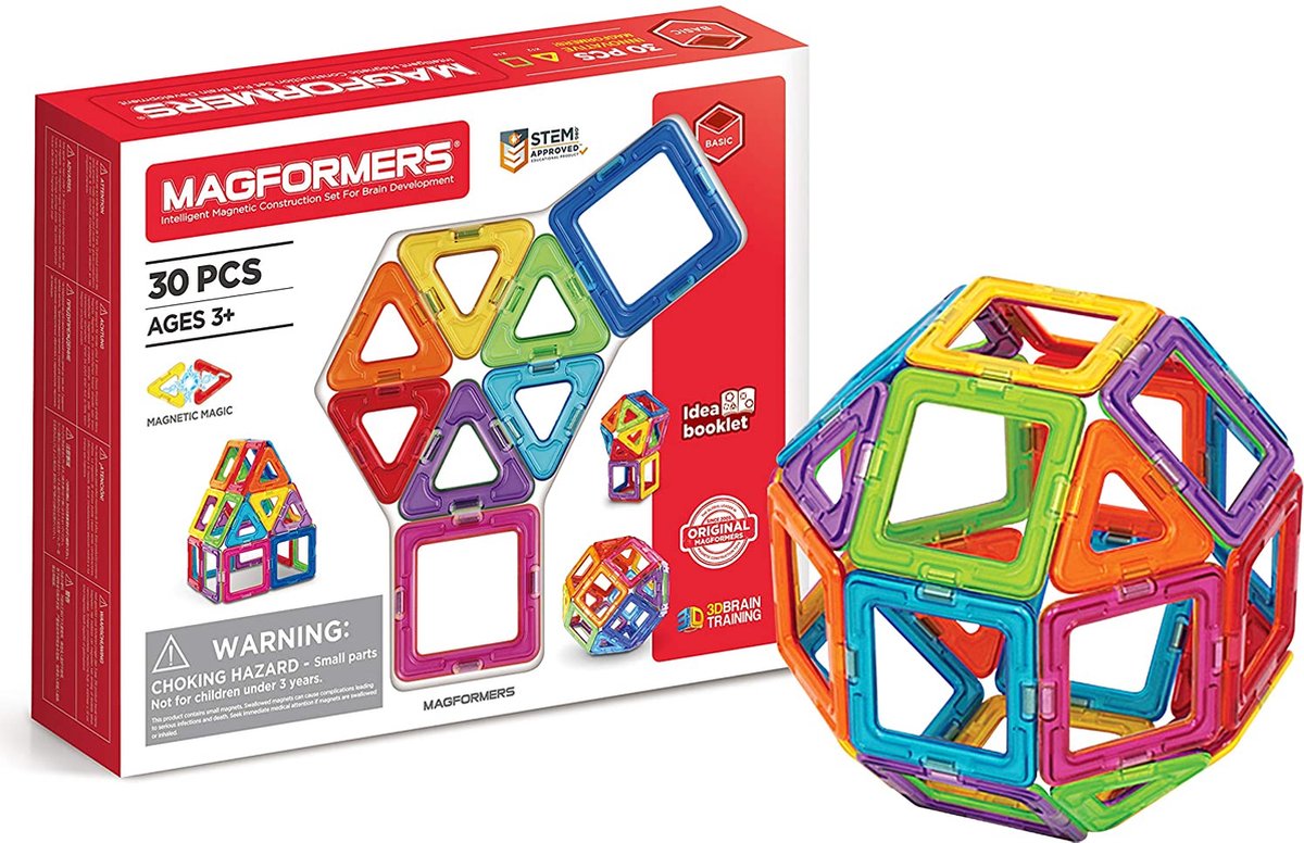 Magformers Basic Set Line - 30 Onderdelen - Magnetisch speelgoed | bol.com