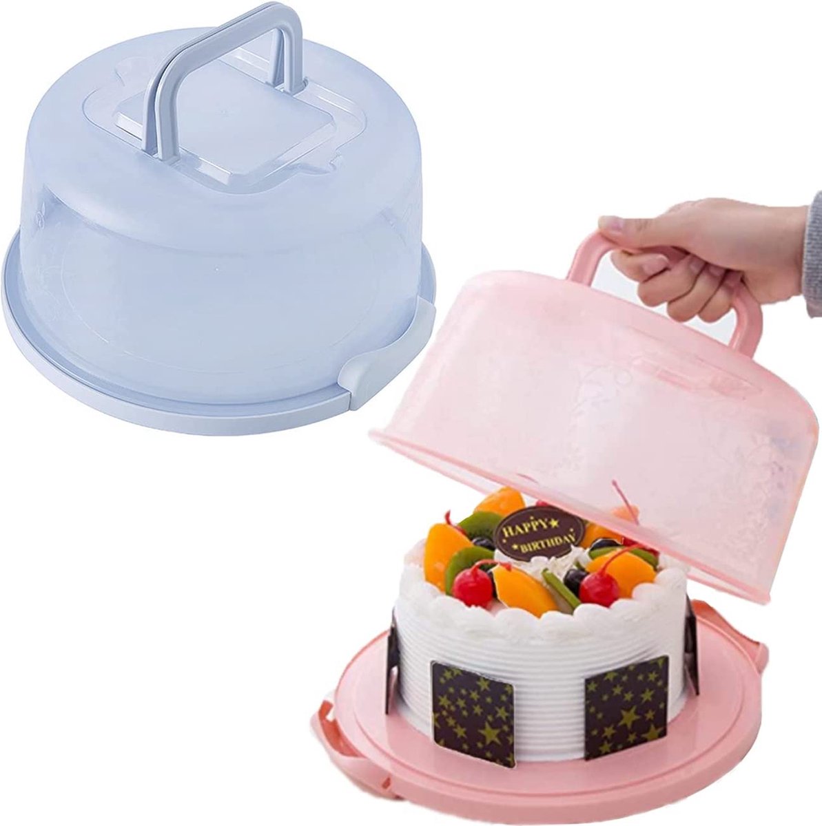 Boîte à Gâteau De Transport AltoBuy - Diamètre 30 Cm, Hauteur 9 Cm, Polypropylène - Pour Tarte, Gâteau Jusqu'à 28 Cm