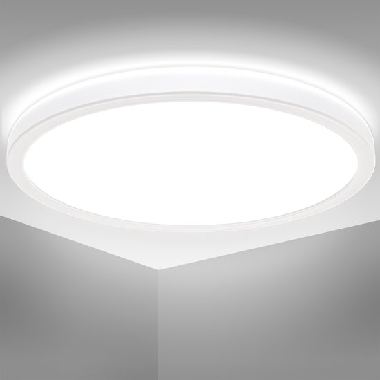 B.K.Licht - LED Badkamerverlichting - plafonniére - IP44 - 4.000K - 18W - Ø29cm