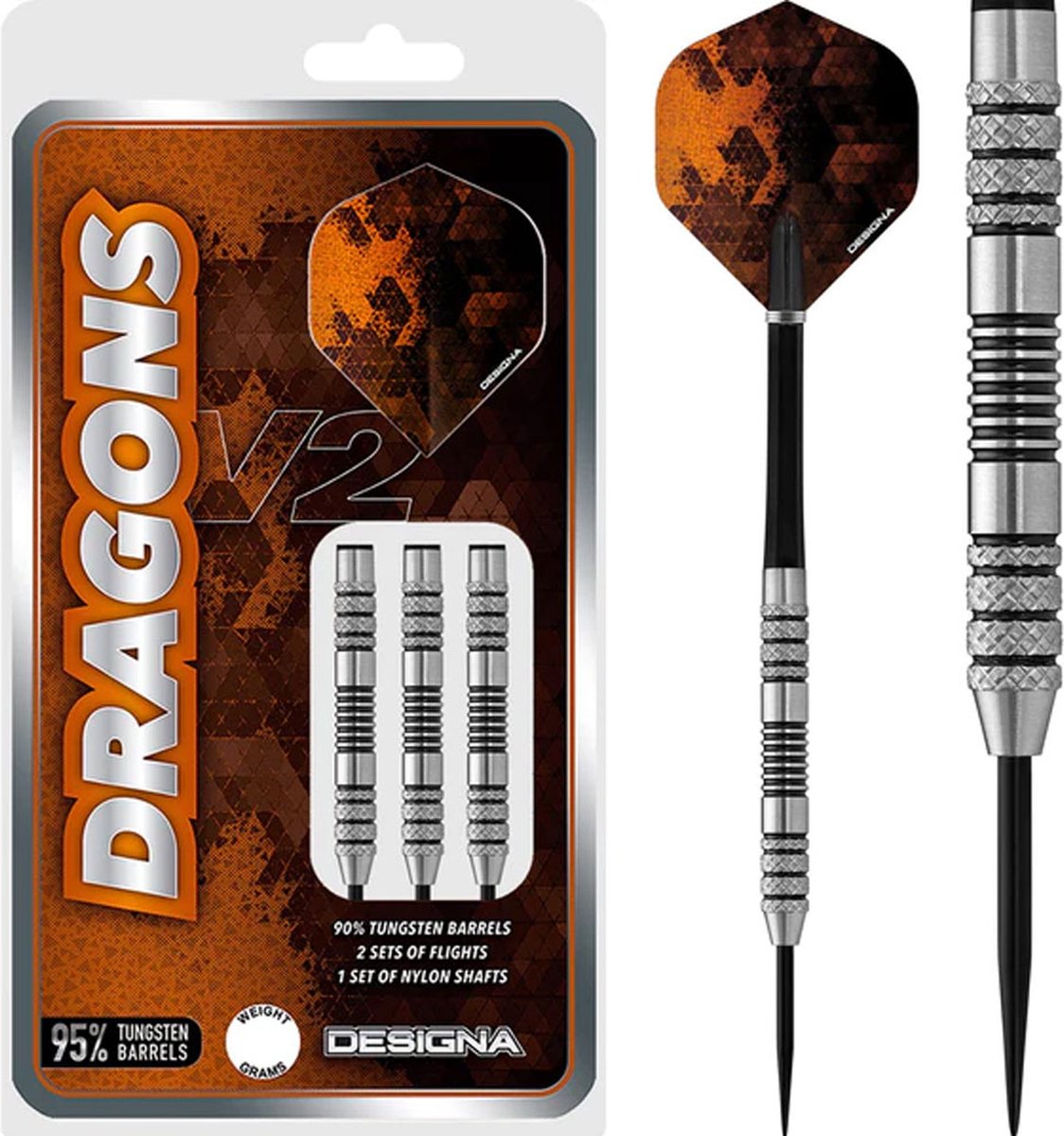 Designa Darts Dragons V2 Knurled M2 24 gram