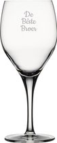 Gegraveerde witte wijnglas 34cl De Bêste Broer