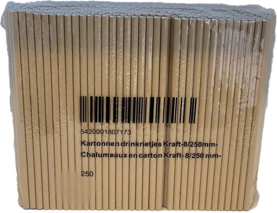 PAPSTAR 88934 Lot De 135 Pailles En Papier Colorées 8mm X 25cm - Écologiques Et Festives
