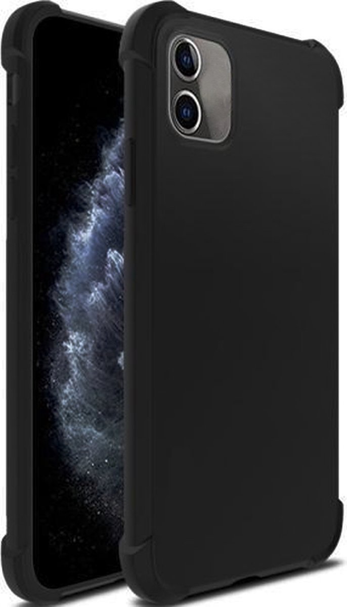 Samsung Galaxy S22 hoesje Zwart shockproof Hard/zacht Silicone