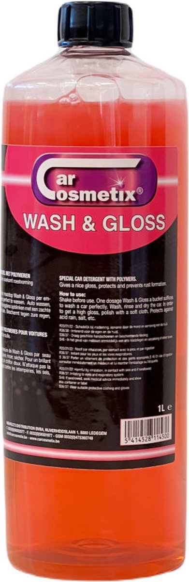 Carcosmetix Wash & Gloss Autoshampoo met polymeren.