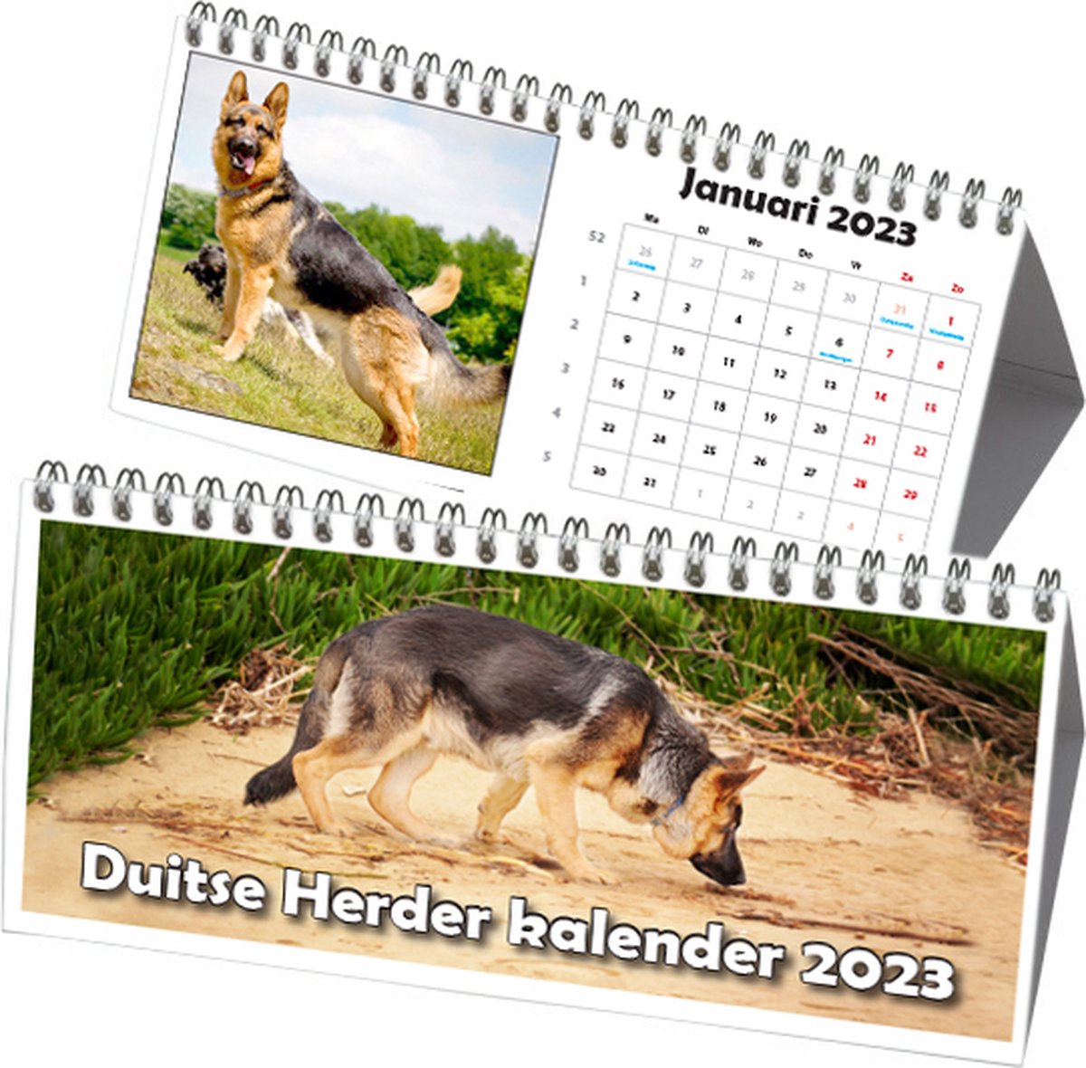 Duitse Herder Driehoek Bureau Kalender 2023