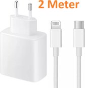 Bedrade oplader - 45 W - 2 meter - Geschikt voor: Lightning kabel naar USB-C Male Geschikt voor: Apple iPhone 11/12/13/14 & iPad - Wit