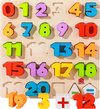 Afbeelding van het spelletje Houten Getallen Puzzel 123 - Grote stukken - Educatief houten speelgoed