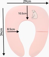 Kinder WC (roze) Bril Opvouwbaar Licht ontwerp hygiënisch voor onderweg WC Bril voor zindelijkheidstraining Makkelijk mee te nemen gratis tasje bijgeleverd