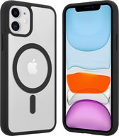 ShieldCase geschikt voor Apple iPhone 11 Magneet hoesje transparant gekleurde rand - zwart