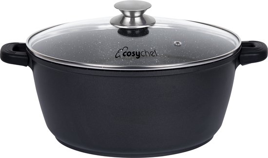 Marmite Soupe 20 Litres Inox - Compatible Induction - Avec Anse Et Couvercle - Pour Cuisine Pro Ou Familiale