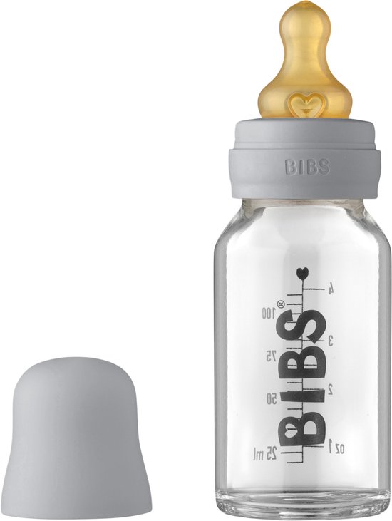 Babyflesje - Bibs cloud 110 ml Glazen Fles 5013223