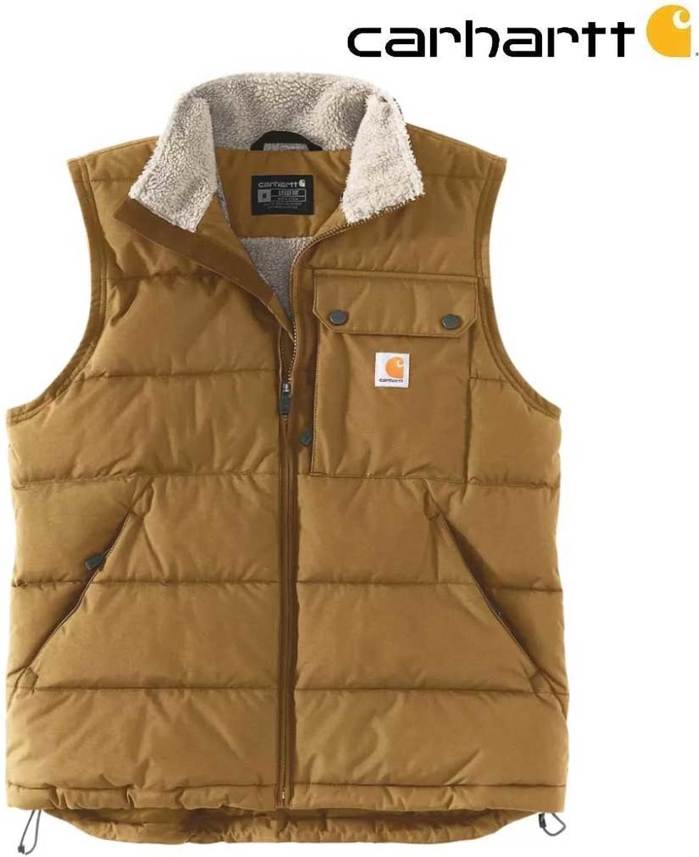 Carhartt - Montana Gevoerde Bodywarmer - Rain Defender - Loose fit - Insulated Vest - Oak Brown - Heren - maat XXL (valt als 3XL)