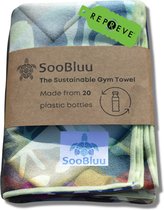 SooBluu Fitness handdoek met omslag en rits - Duurzame RPET sporthanddoek fitness - Recycled luxe grote gym handdoek towel - sportschool handdoek - 100 x 50 - NEON