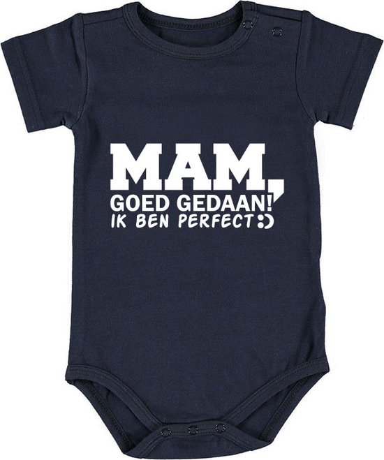 Mam bien fait! je suis parfait | barboteuse | naissance | mère | correct | sans défaut | décemment | garçon