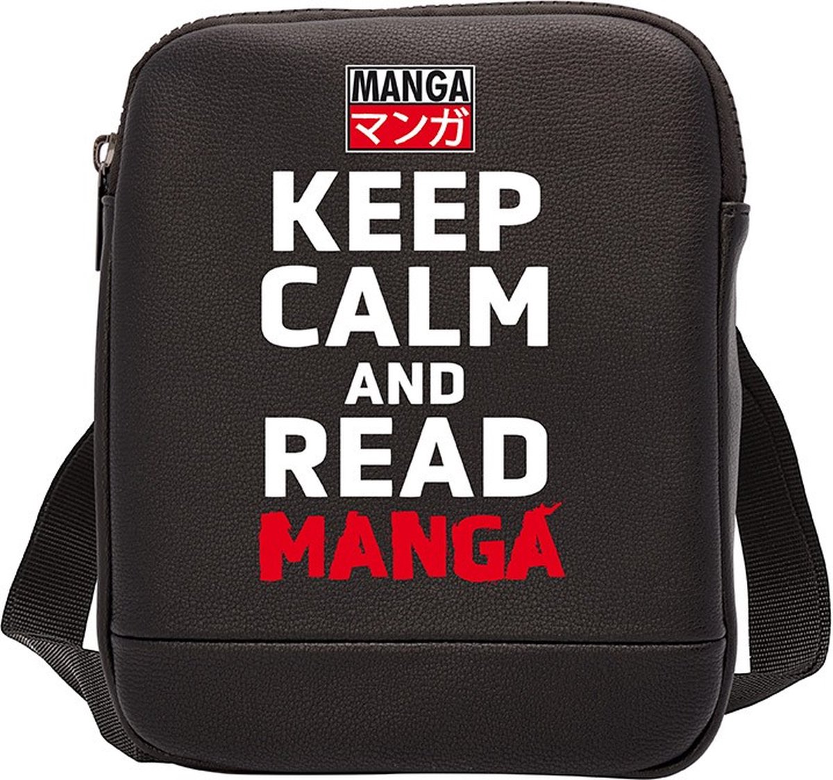 Keep Calm and Read Manga Crossbodytas - klein formaat - (hxbxd) ca. 22cm x 17cm x 3,5cm