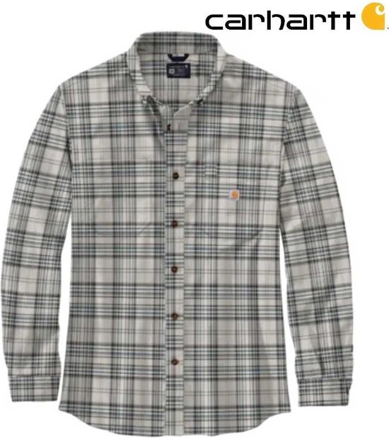 Carhartt - Rugged Flex - Flannel Plaid Shirt - Malt - Heren - maat L (valt als XL)