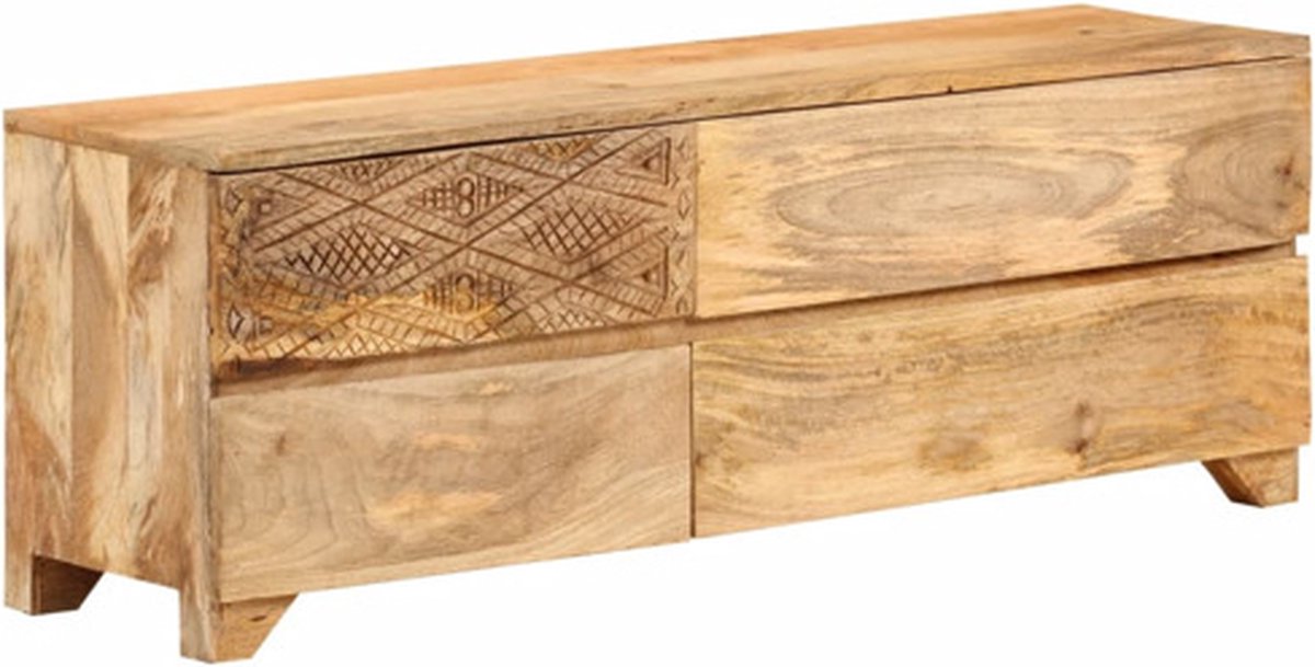 vidaXL - Tv-meubel - 110x30x40 - cm - massief - mangohout