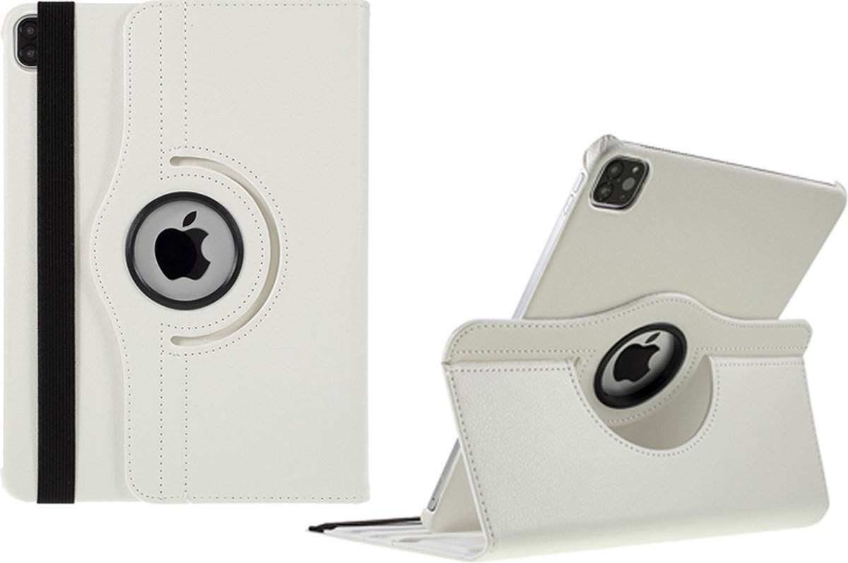 Arara Hoes Geschikt voor iPad Pro 11 inch hoes - (2022/2021/2020) - draaibaar tablethoes - bookcase - Wit