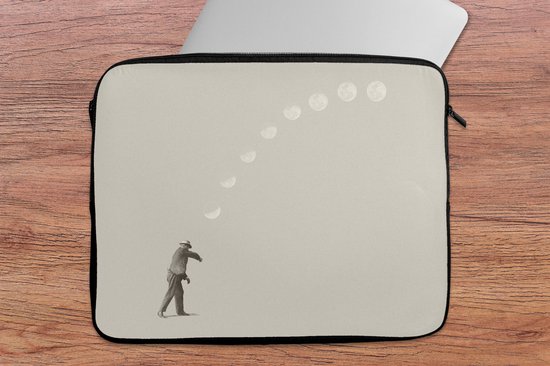 Housse pour ordinateur portable - Lune - Homme - Vintage - Housse pour ordinateur portable - Ordinateur portable - 15 6 pouces