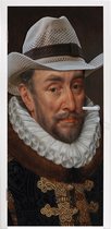 Deursticker Willem van Oranje - Hoed - Oude meesters - 85x215 cm - Deurposter