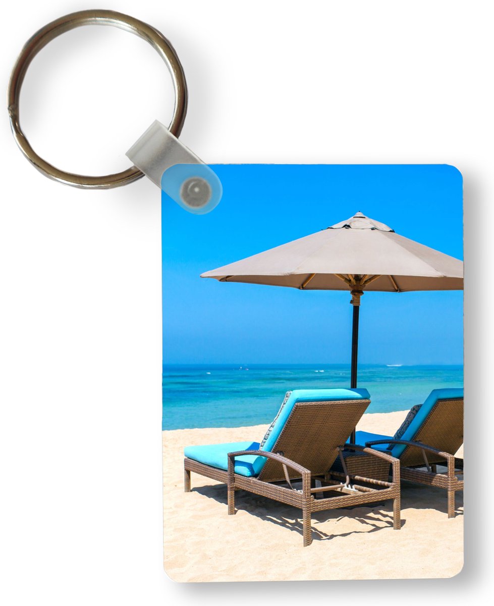 Sleutelhanger - Strandstoel - Parasol - Zomer - Zee - Uitdeelcadeautjes - Plastic