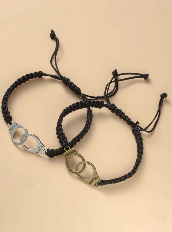 2 stuks armbanden Freedom - handboeien - vriendschaparmbanden | bol.com