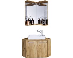 3-delige badkamermeubelset gastentoilet gastentoilet wastafel klein hoek Vilosa
