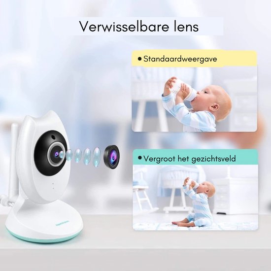 Babystar Babyfoon Met Camera - 2,4 Inch Video Babyfoon Met Nachtzicht En Tweeweg Audio