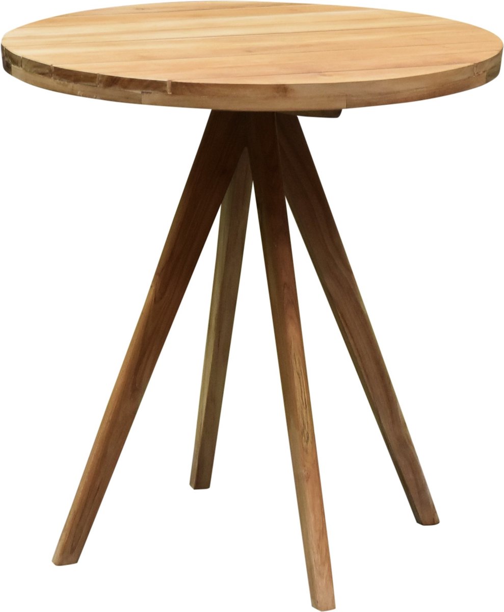 AVH-Collectie Cairo dining tuintafel 70 cm rond teakhout Bruin / Terre