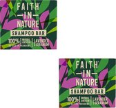 FAITH IN NATURE - Shampoo Bar Lavender & Geranium - 2 Pak