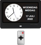 Dementieklok - Kalenderklok met Datum en Dag - Afstandsbediening - Nederlandstalig - Digitaal - Analoog
