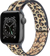 Bandje Geschikt Voor Apple Watch Bandje 42/44/45 mm Nylon Horloge Band Verstelbare Gesp - Geschikt Voor Apple Watch 1-8 / SE - 42/44/45 mm Nylon - Panter Geel